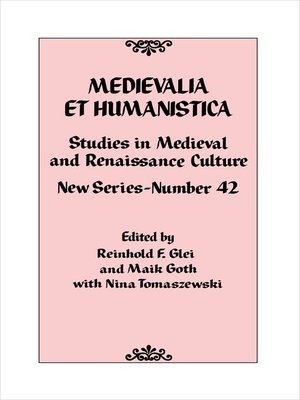 cover image of Medievalia et Humanistica, No. 42